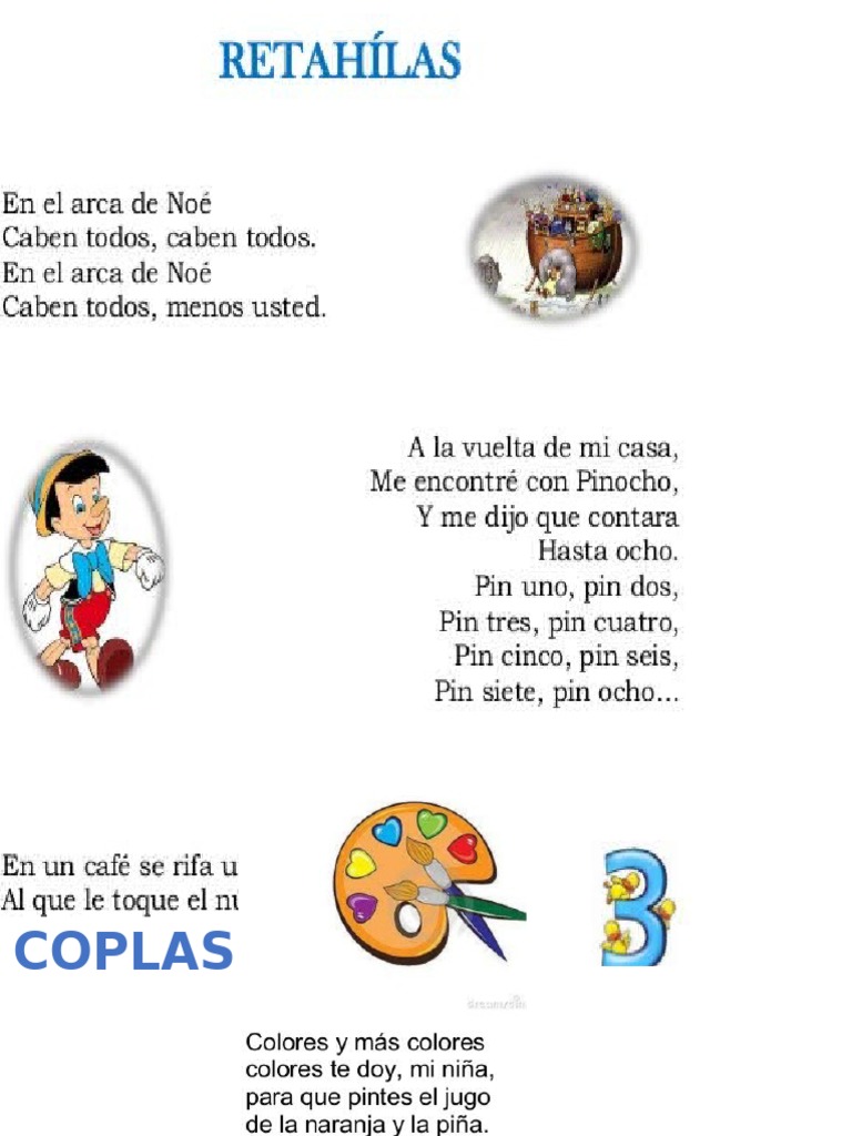 Coplas y Retahilas para Niños | PDF