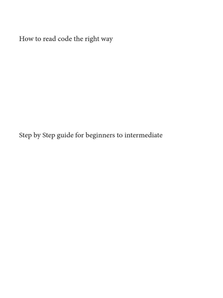 How To Read Code-V01 | PDF