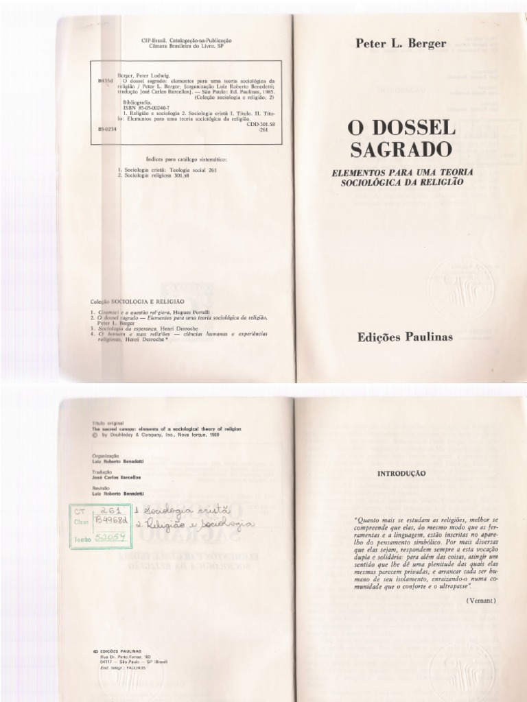 Peter Berger Dossel Sagrado | PDF | Sociologia | Karl Marx