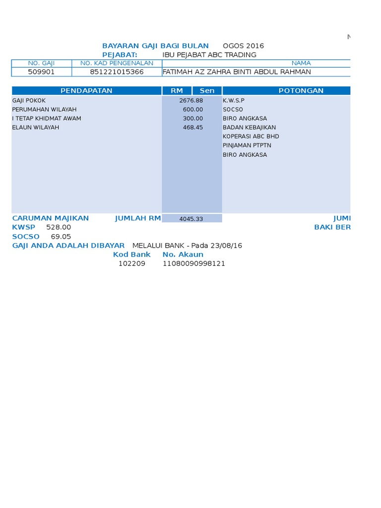 Sistem Slip Gaji Malaysia V1.00  PDF
