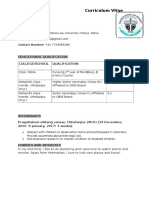 Curriculum Vitae: Educational Qualifcation College/School Qualification Cgpa/Percent AGE