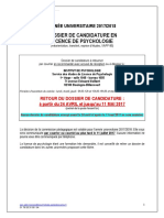 Dossier Candidature Licence 2017-2018