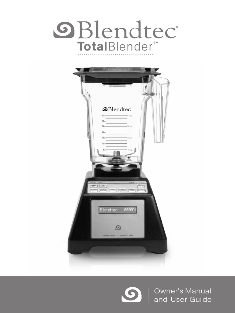 Blendtec Total Blender Classic Manual PDF Blender Smoothie