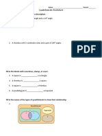 Quadrilaterals Worksheet