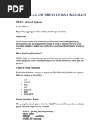 ITE407 - Advanced Databases Group Fns LectureNotes 02212017