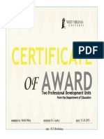 Certificate: Award