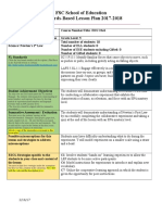 FSC School of Education Standards-Based Lesson Plan 2017-2018