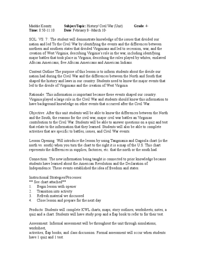 worksheet Civil War Battles Worksheet civil war unit american slavery