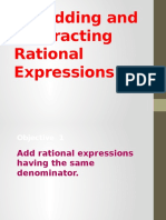 6.4 Adding Rational Expressions