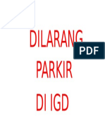 Dilarang Parkir