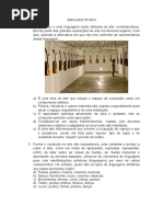 1º Simulado 9º Ano Artes