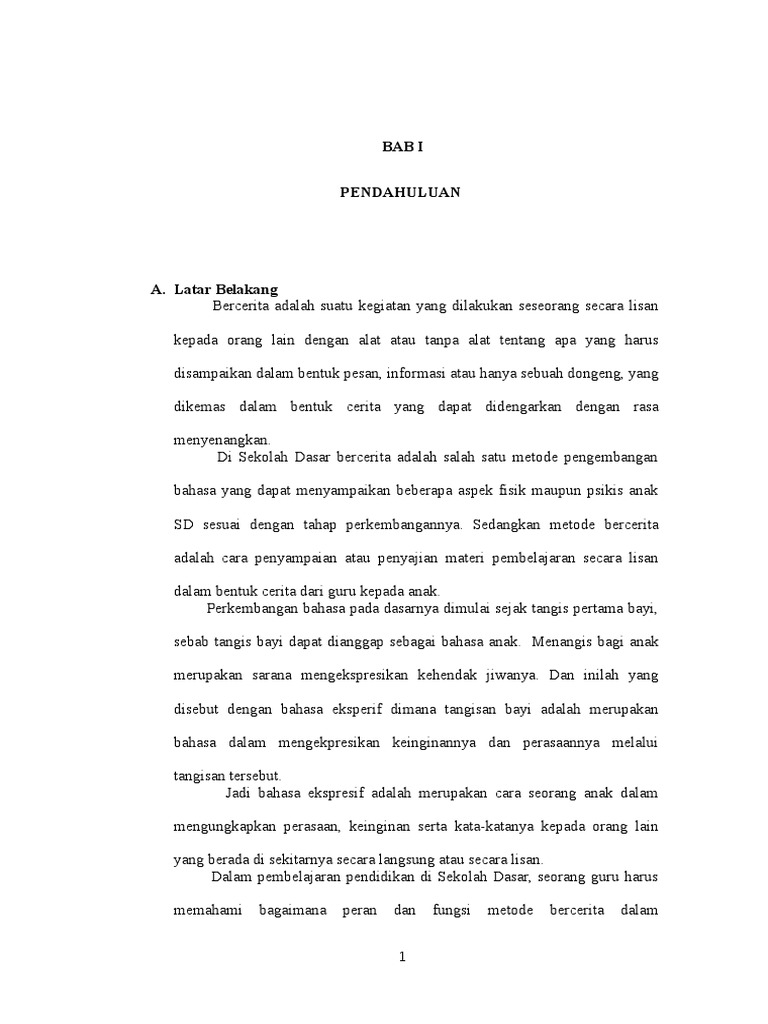 Peran Guru Pendidikan Agama Kristen Dalam Melaksanakan Metode Bercerita Pada Siswa Di Sdn 14 Palangka Raya