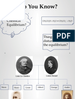 Do You Know?: Chemical Equilibrium? Things Can Disturb The Equilibrium?