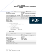 First Lesson Greeting, Introducing Yourselves/ Others, and Leave Taking