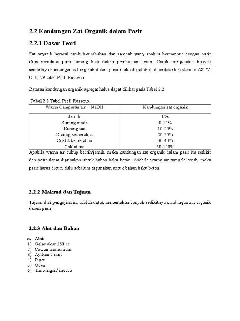 Kandungan Zat Organik Pdf