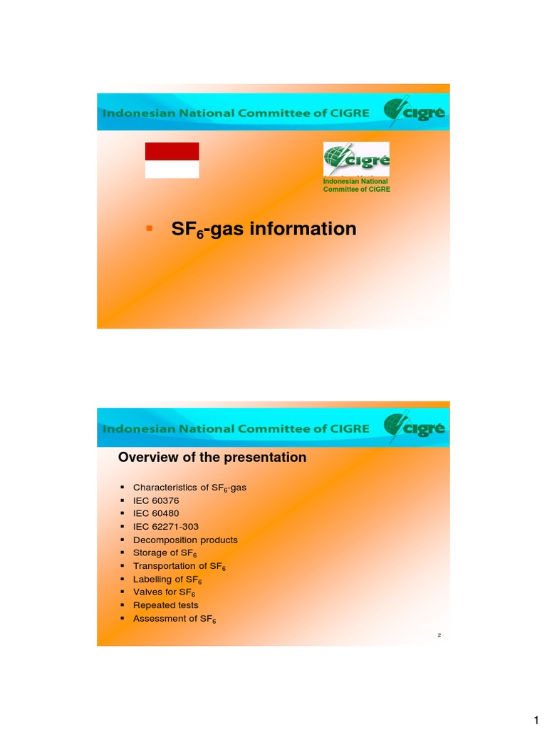 SF6 Gas Handling and Standards Overview | PDF | Reuse | Chemistry