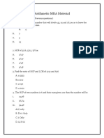 Arithmetic MBA Material