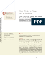 RNA Editing in Plants and Its Evolution