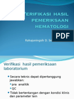 Validasi Pemeriksaan Hematologi