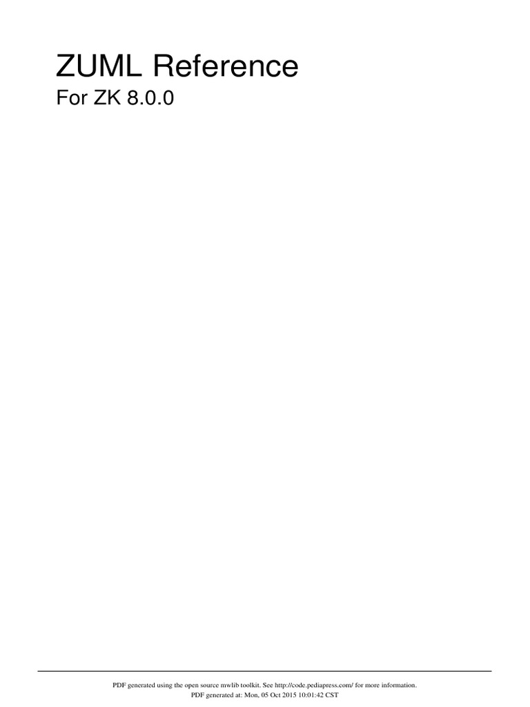 ZUML Guide for Developers | PDF | Xhtml | Html