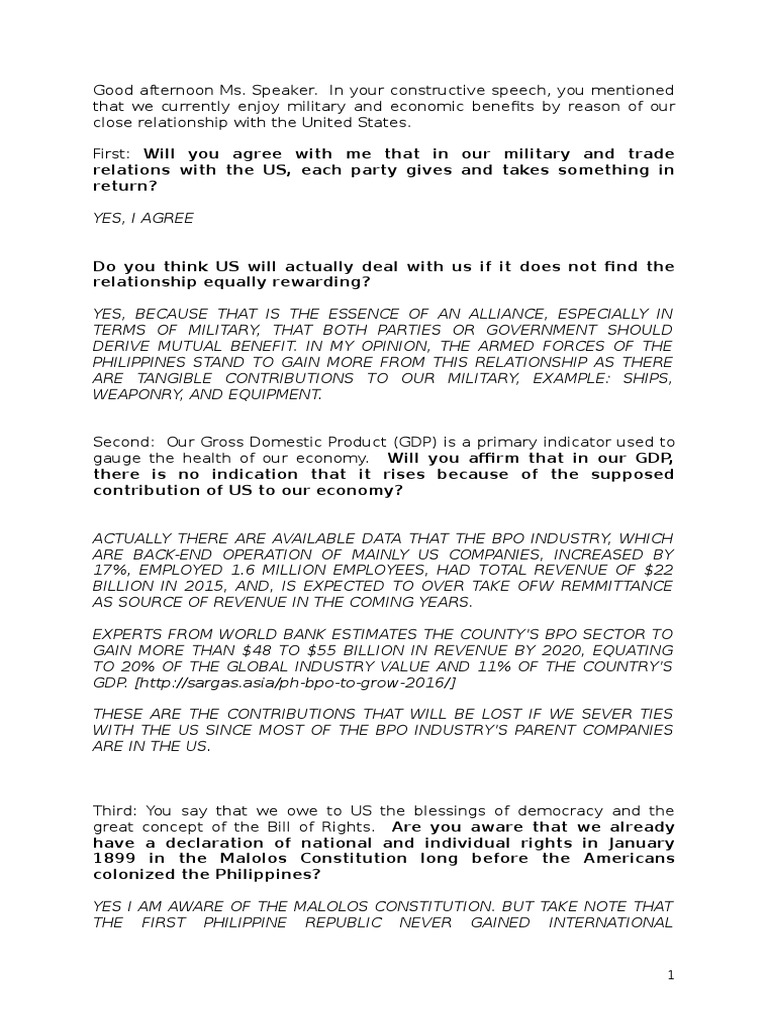 Affirmative speech example picture