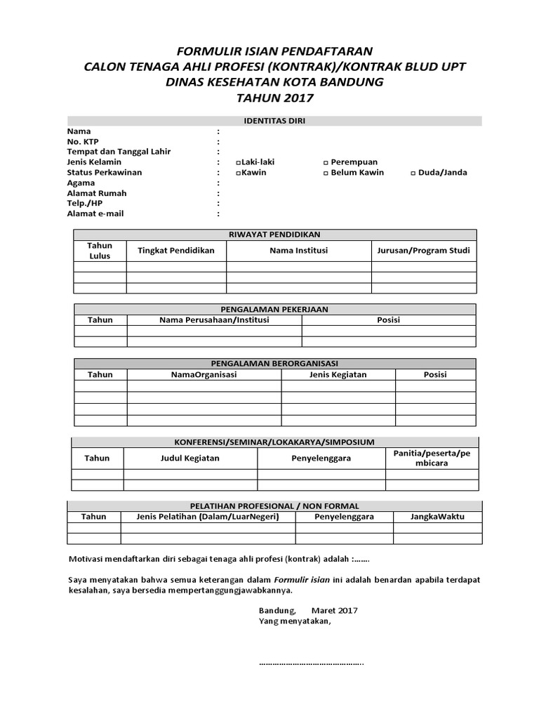 pendaftaran formulir adalah ISIAN PENDAFTARAN.pdf BLANKO 2. wbPN