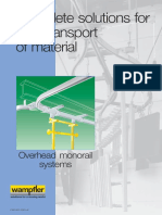 Complete Solutions For Safe Transport of Material: Overhead Monorail Systems