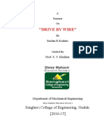 "Drive by Wire": Sanghavi College of Engineering, Nashik. (2016-17)
