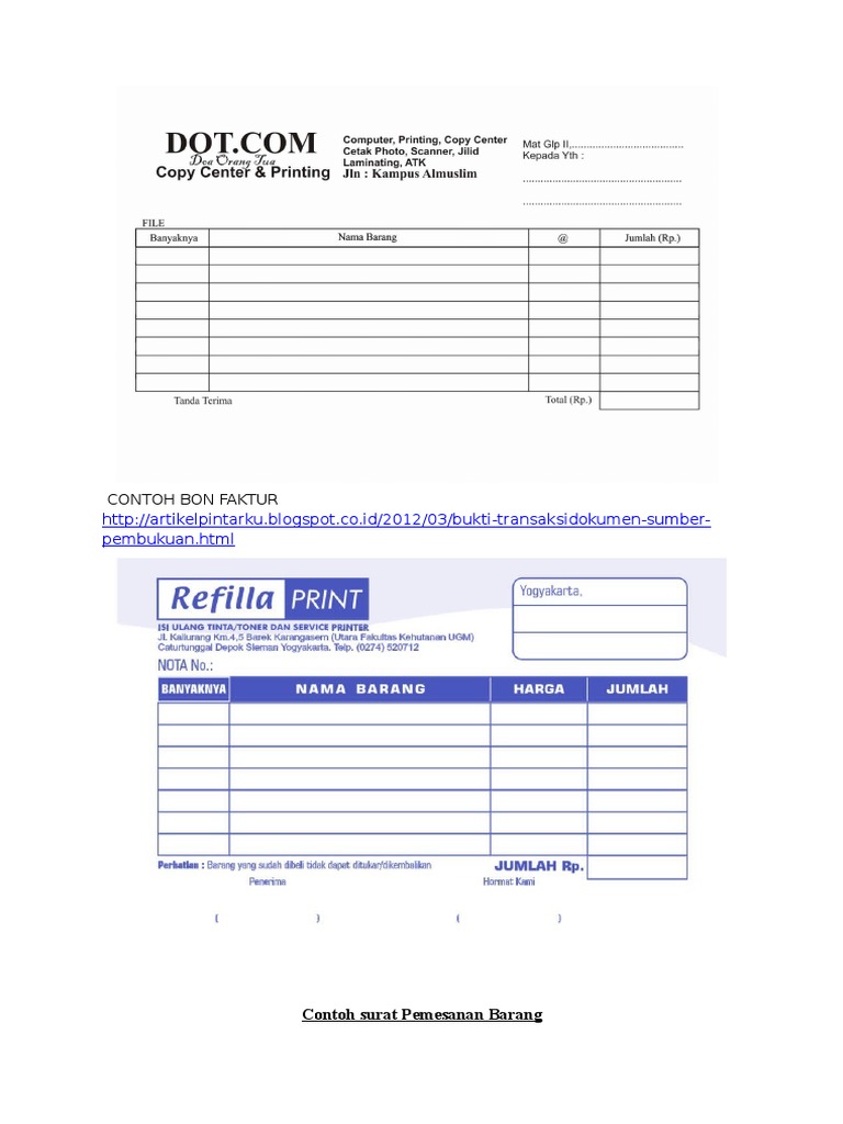 Keuntungan Menggunakan Bon Faktur