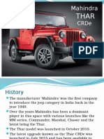 Automobile Presentation - Mahindra THAR CRDe