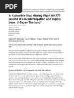 Beforeitsnews 032014 Is It Possible That Missing Flight Mh370 Landed at CIA Interrogation and Supply Base U Tapao Thailand 2451208.HTML