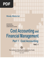 Cost Accounting Vol. I