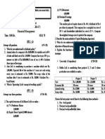 Financial Management Pgdm 3rd Sem