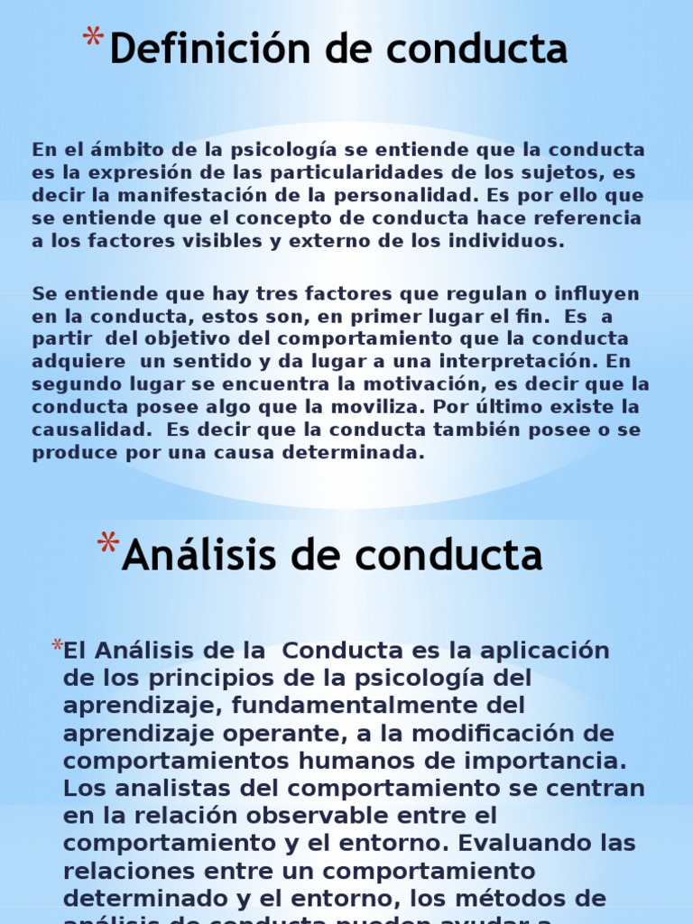 Definición De La Conducta – Qu’est-ce que la conduite de projet ...