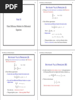 B V P (I) : Finite Difference Methods For Differential Equations