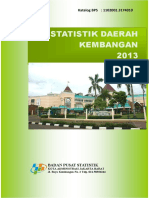 Statistik Daerah Kecamatan Kembangan 2013 A