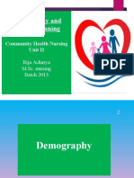 Demography and Family Planning: Community Health Nursing Unit II