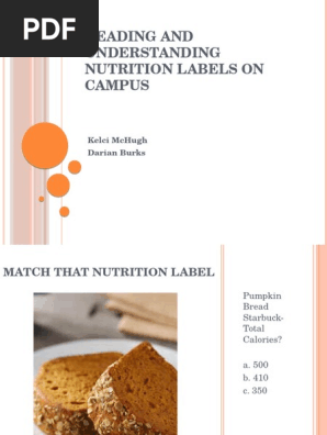 reading and understanding nutrition labels