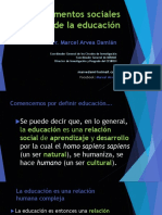 Marcel Arvea Damián. Fundamentos Sociales de Los Procesos Educativos