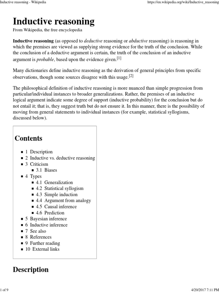 worksheet Inductive Reasoning Worksheet inductive reasoning wikipedia argument