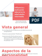 Influencia y Motivación Laboral en La Edad Adulta Intermedia