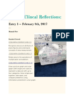 Weekly Clincal Reflections:: Entry 1 February 8th, 2017