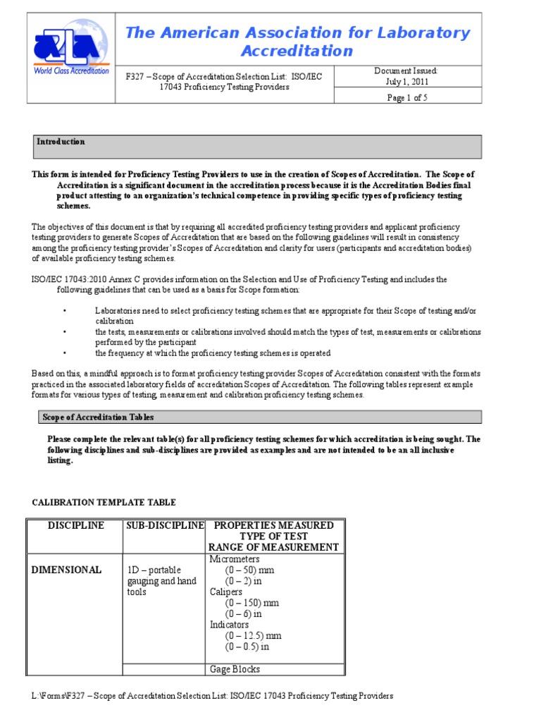 A2LA_F327 Calibration Electronics