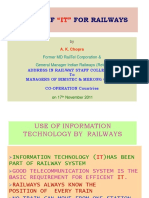 1. Role of IT for Railways