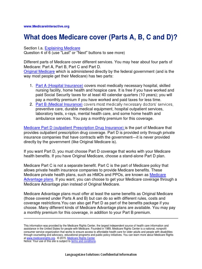 Medicare Part C Medicare Advantage | PDF | Medicare Part D | Medicare ...