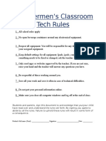 Tech Classroom Rules