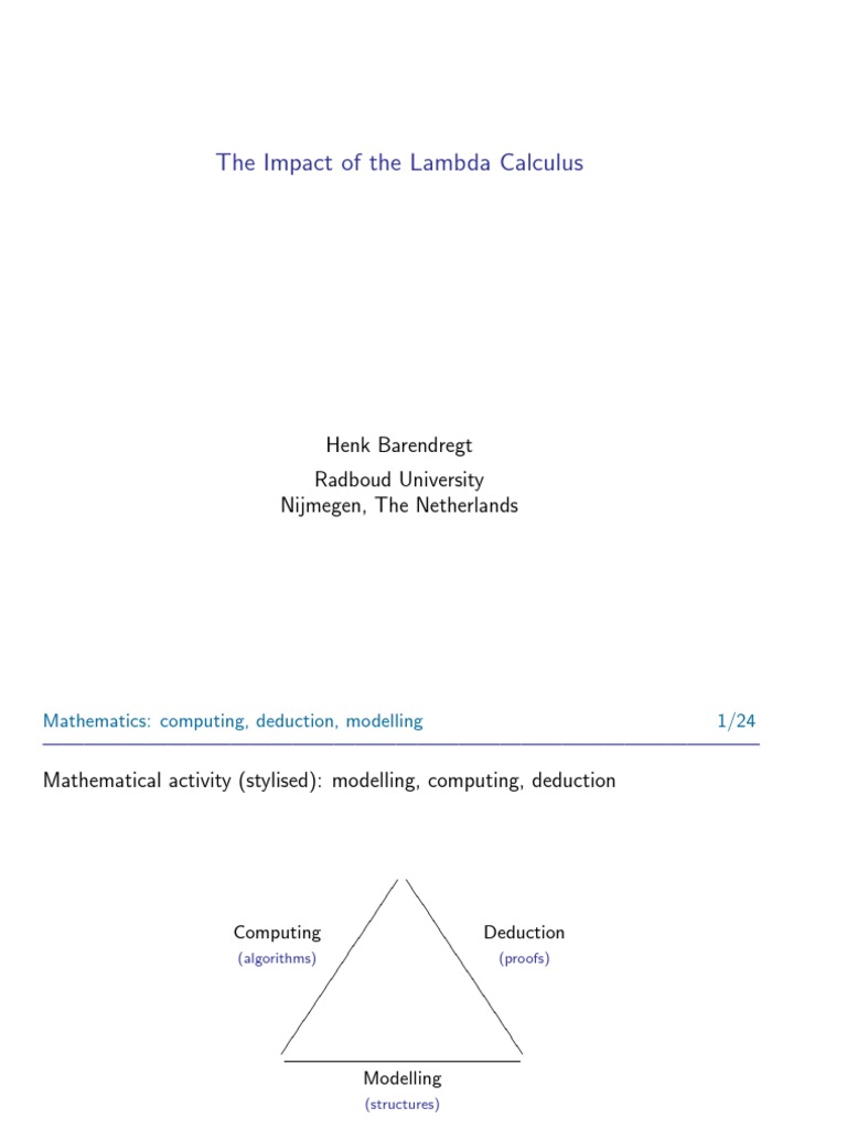 The Impact of The Lambda Calculus | PDF | Theorem | Teaching Mathematics