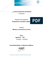 Unidad 2 Metodos y Estructuras de Control