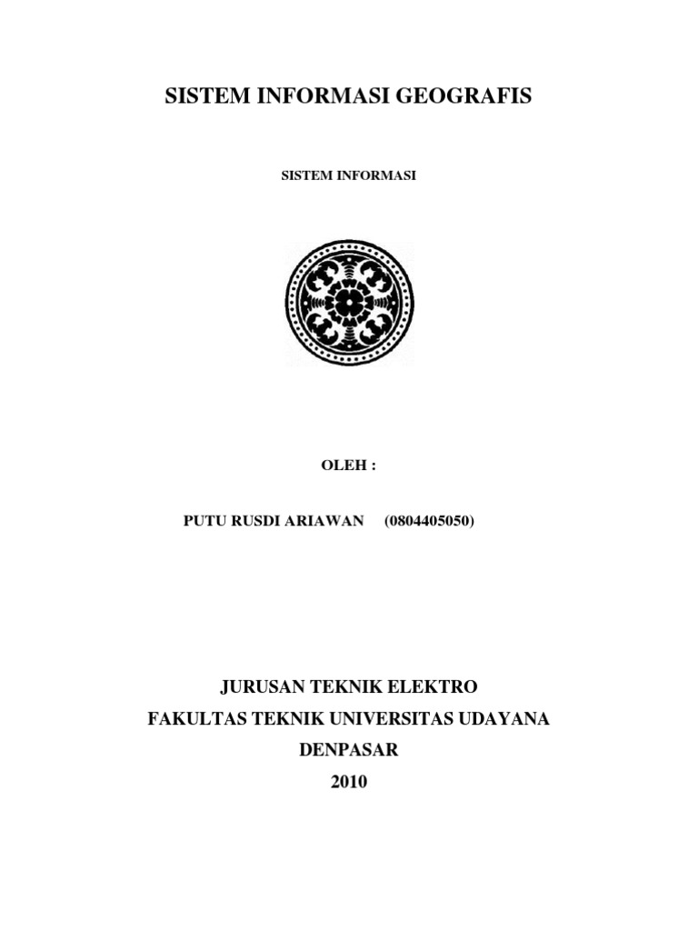 SISTEM INFORMASI GEOGRAFIS