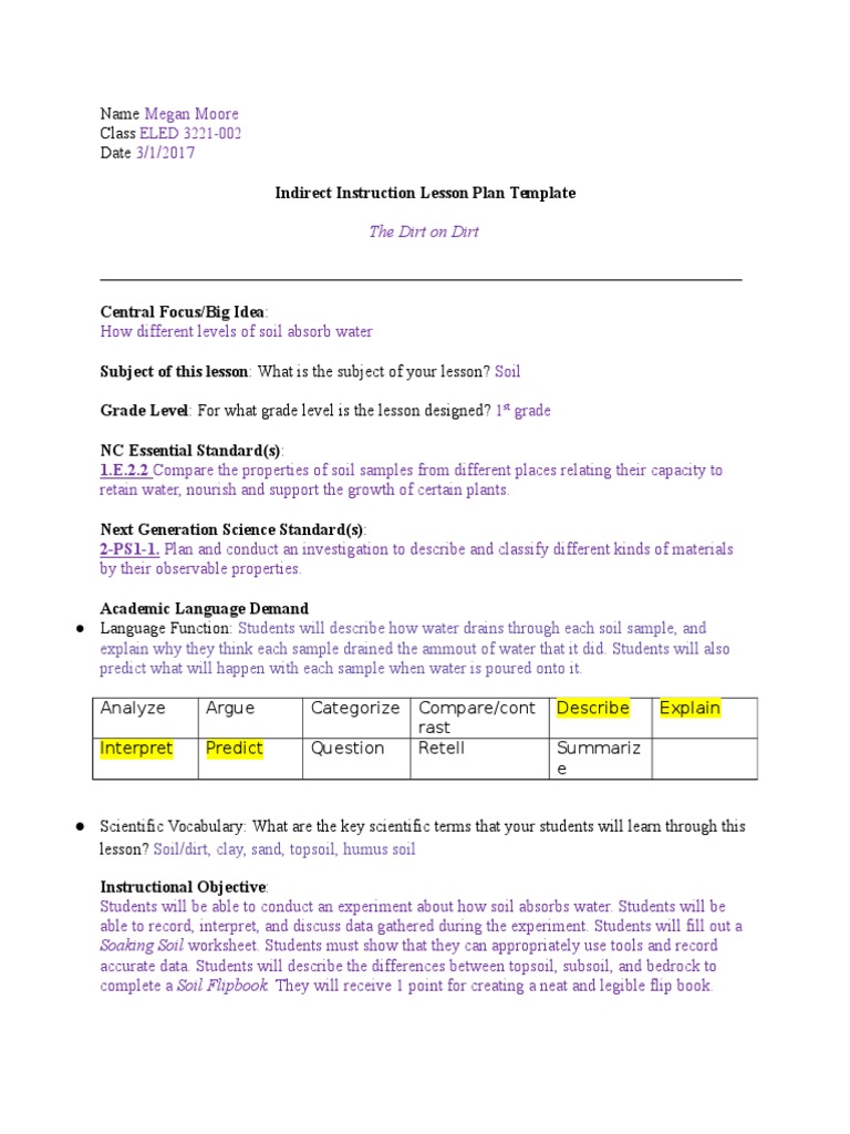 worksheet Soil Properties Worksheet sciencelesson soil experiment